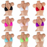 Tri top on mannequin in all 9 colors, Golddiggers Boutique