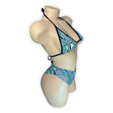 Vivian high rise thong bottoms side view — Golddiggers Boutique exotic dancewear