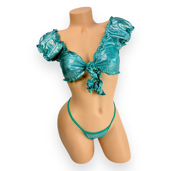Aqua Shimmer Shine Kate Skirt Set