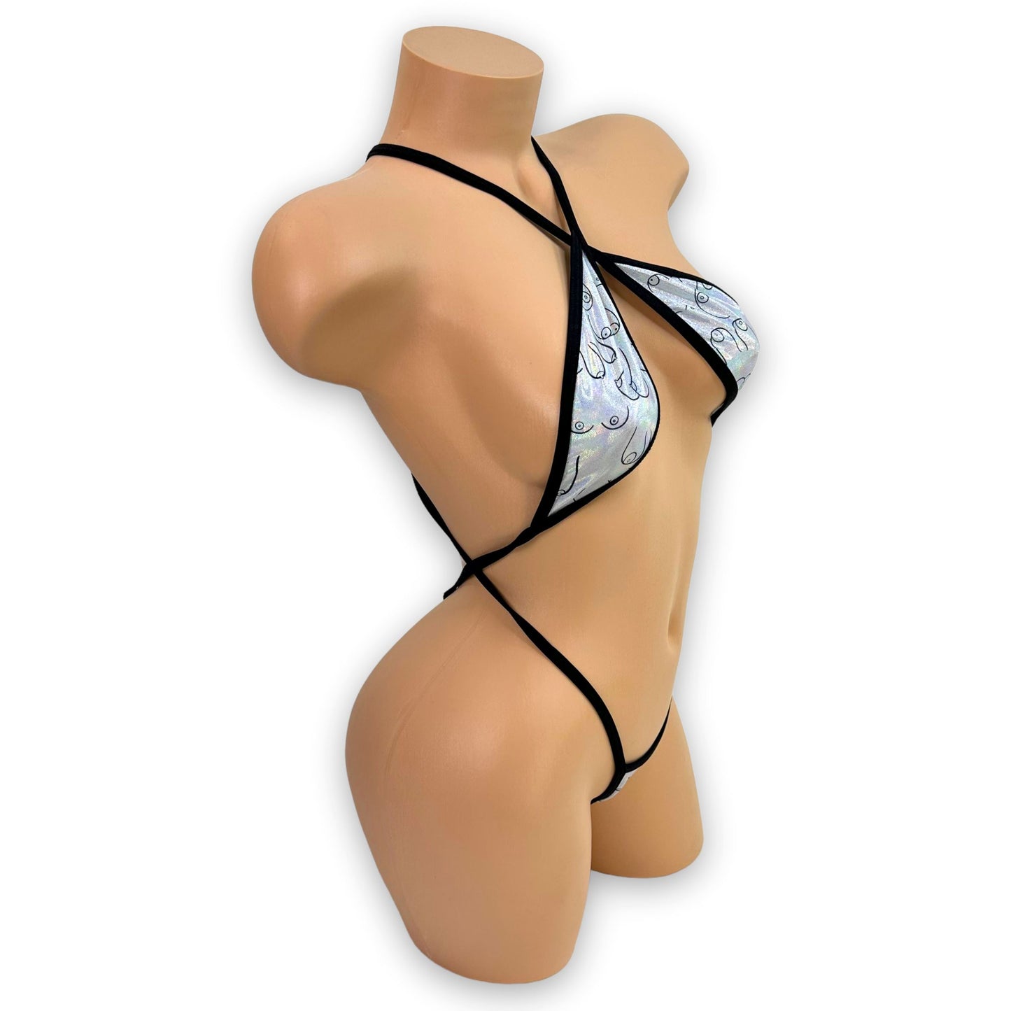 B00bie Holo Print Slingshot-Bodysuit