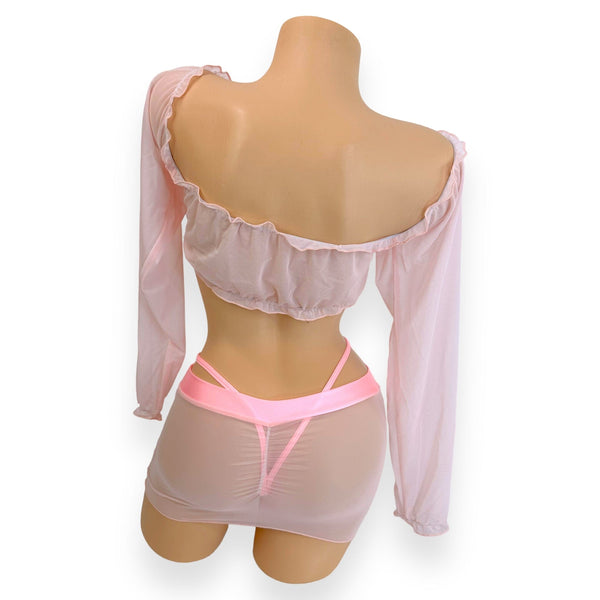 Baby Pink Penelope Skirt Set