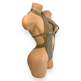Beige X Vinyl Courtney Bodysuit