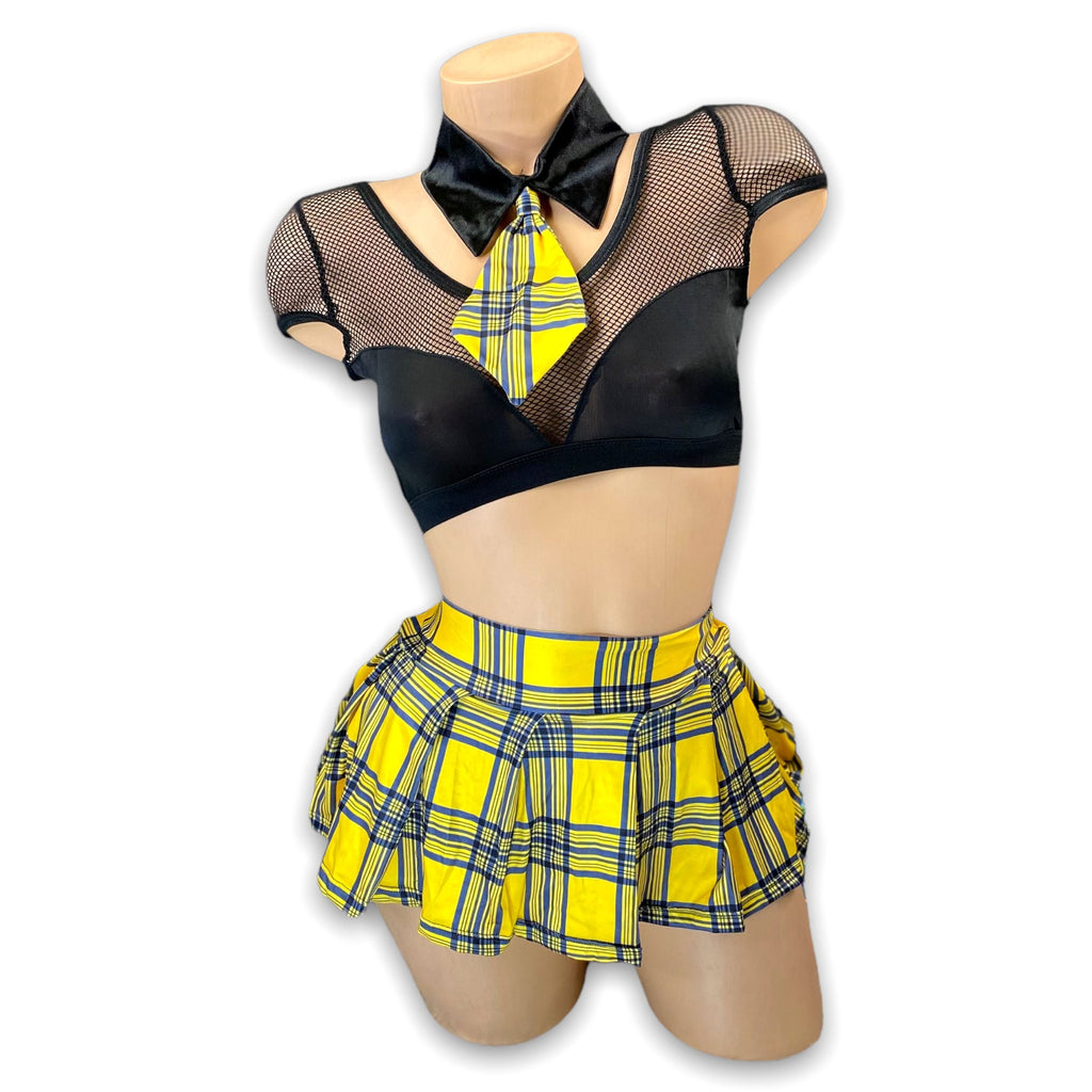 Black and Yellow School Girl Set