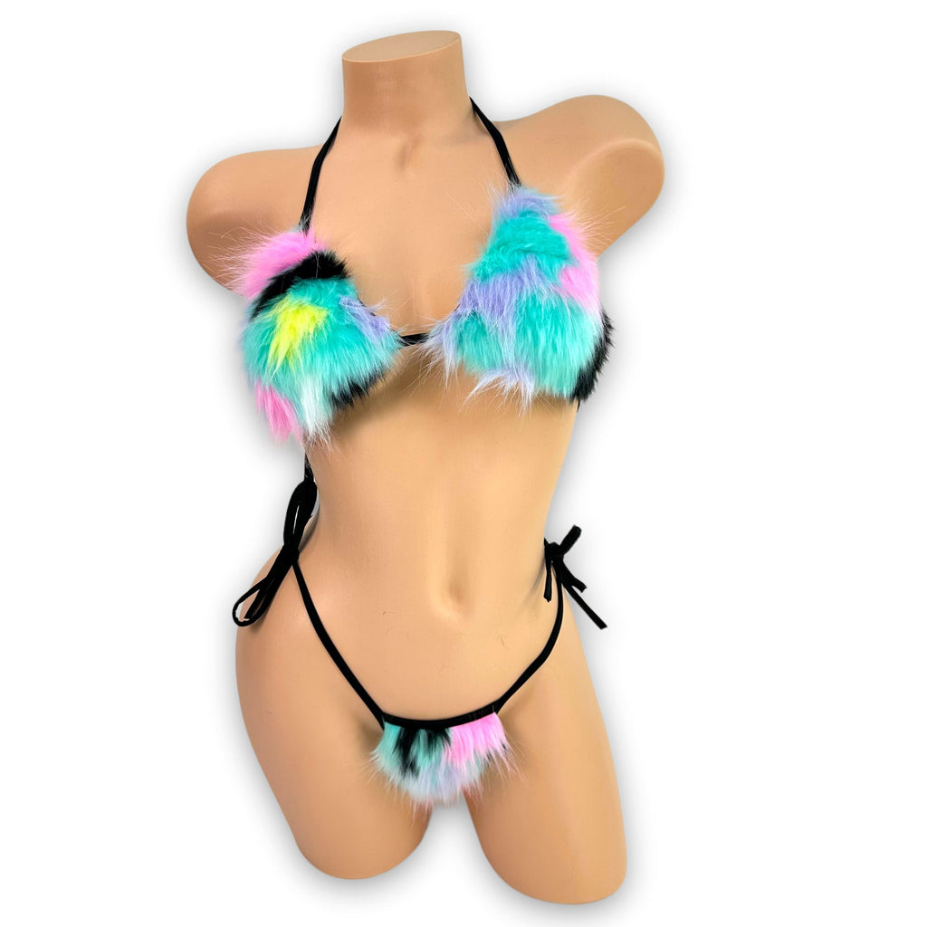 Black & Colorful Fuzzy Wuzzy Lara 'Kini