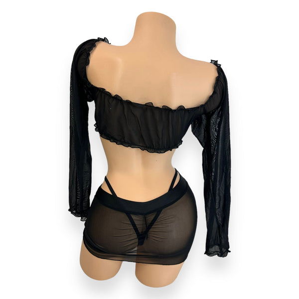 Black Penelope Skirt Set
