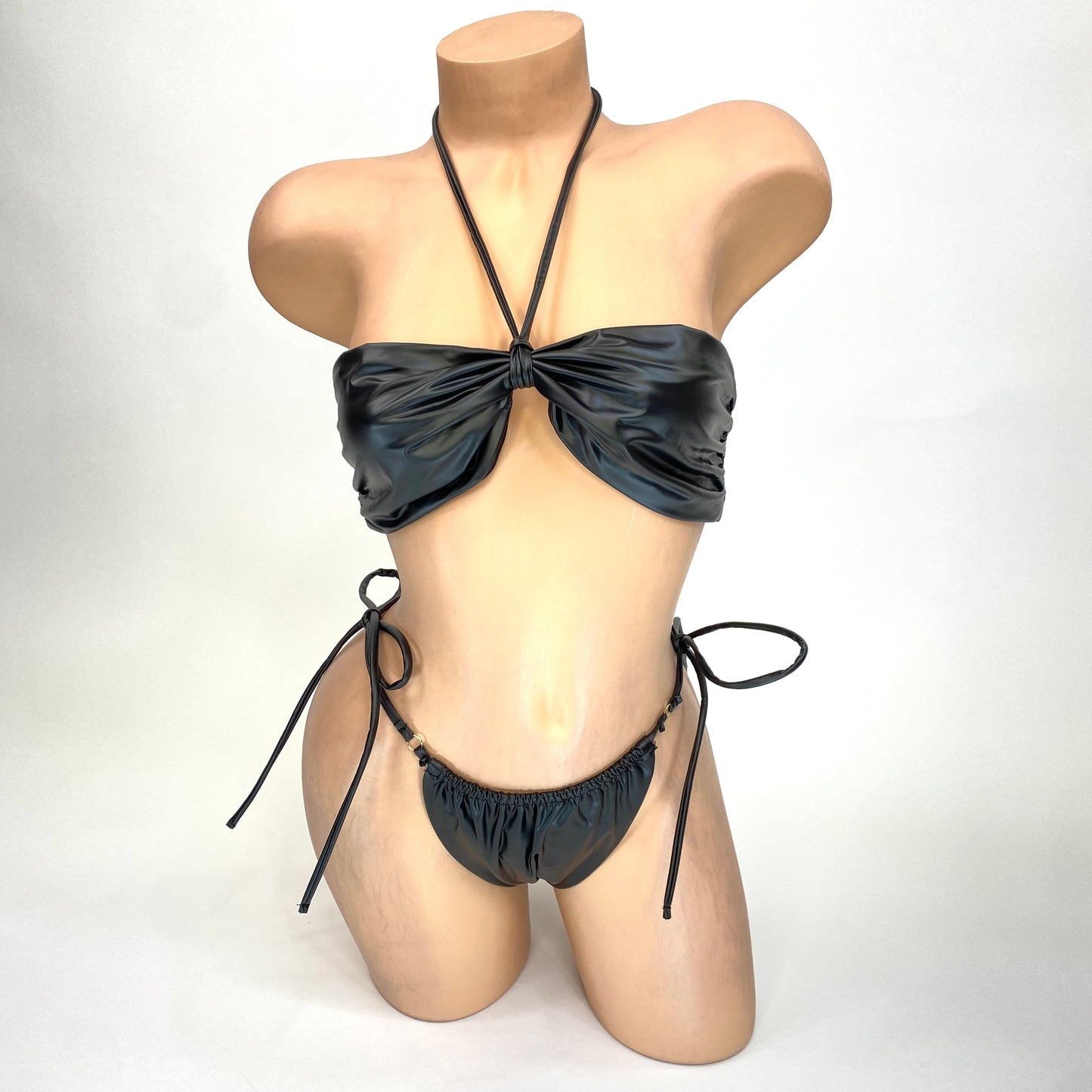 Black Pleather Sofia Set