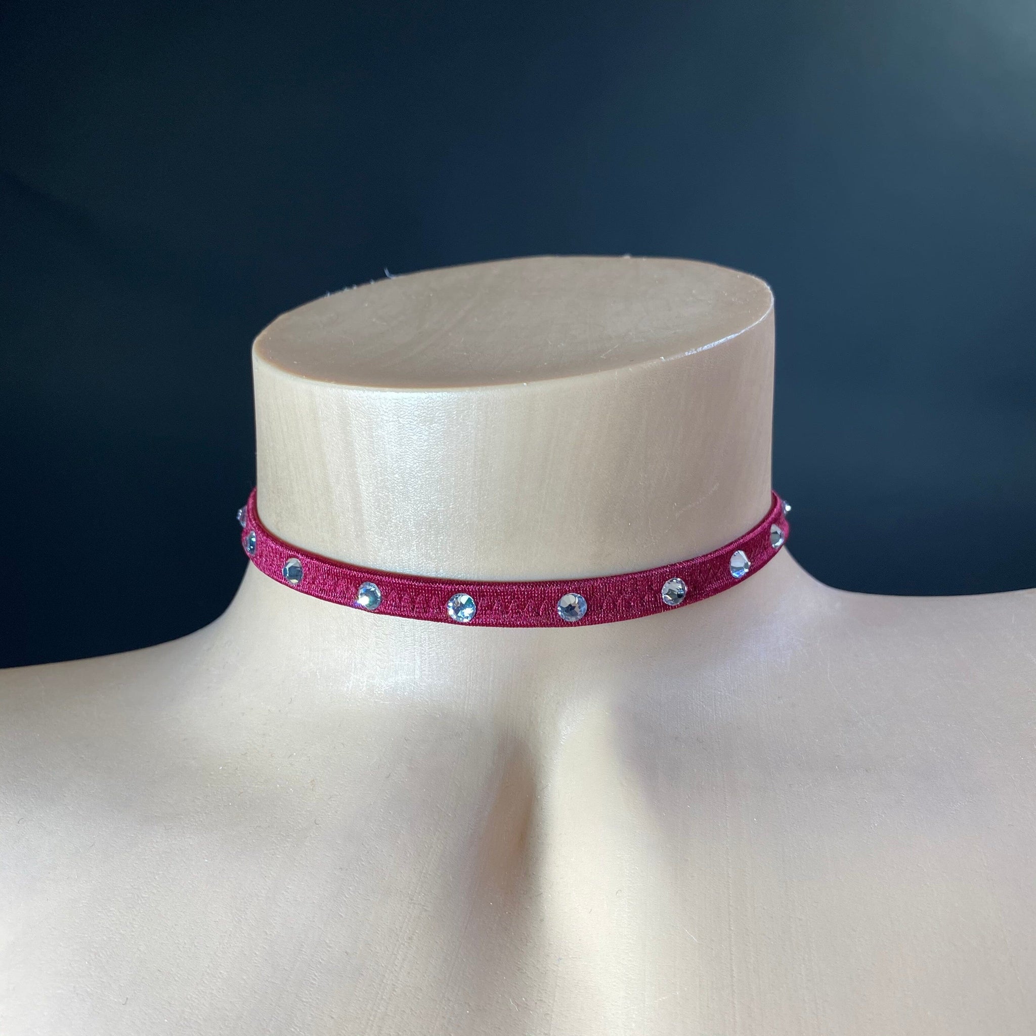 Colored Rhinestone Chokers