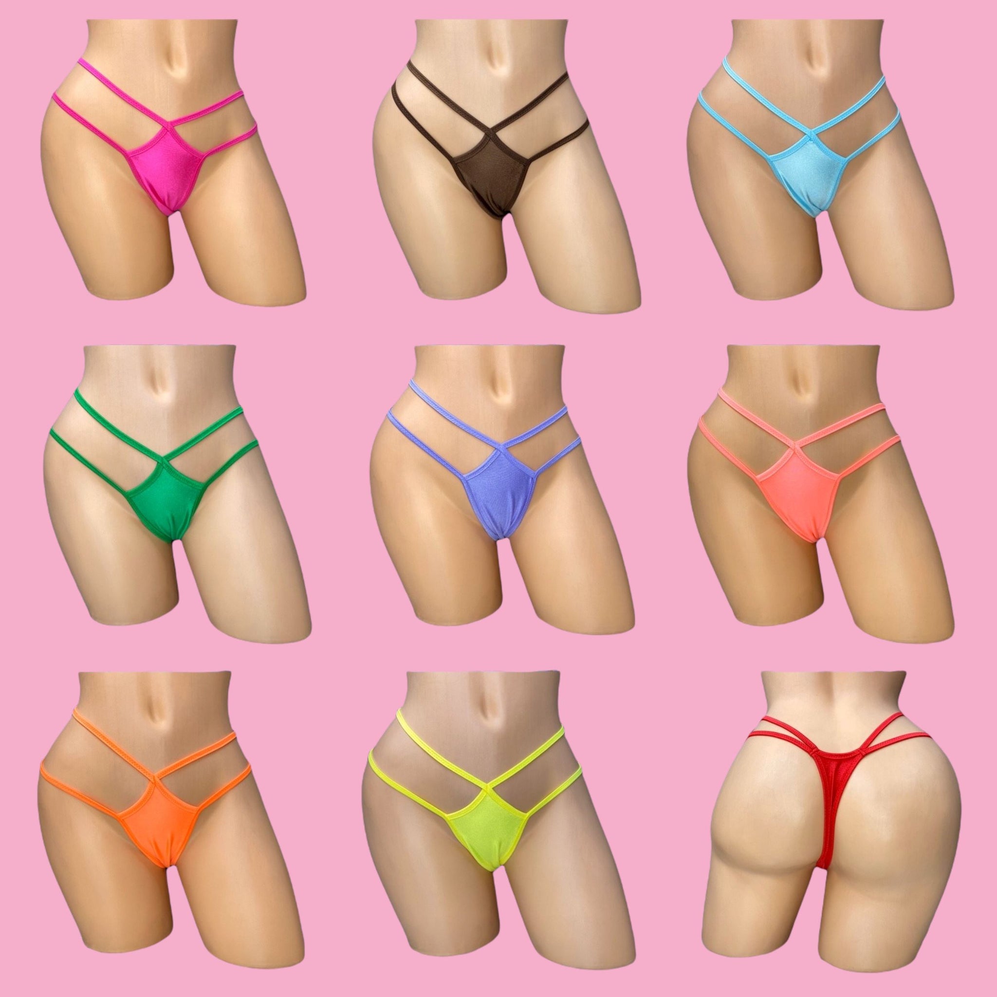 Double Strap Cut Out Thong