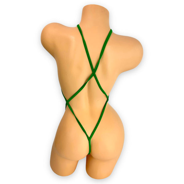 Emerald Green & Gold Slingshot-Bodysuit