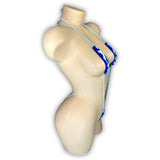 Evil Eye teeny tiny slingshot set flat lay showing minimal coverage design — Golddiggers Boutique exotic dancewear