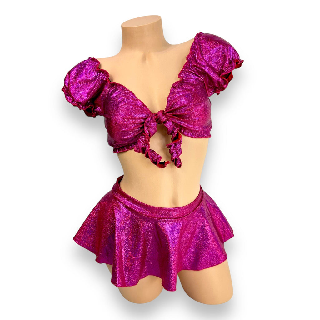 Fuchsia Shimmer Shine Kate Skirt Set