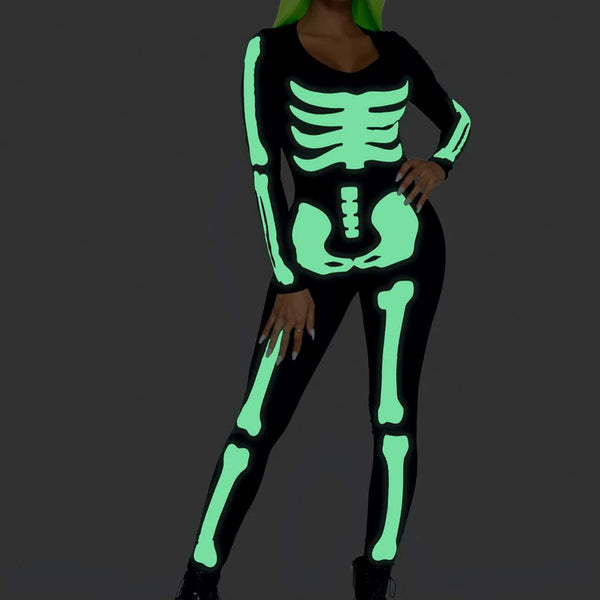 Glowing Skeleton Catsuit