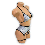 Holographic B00bies Sandra Garter Set