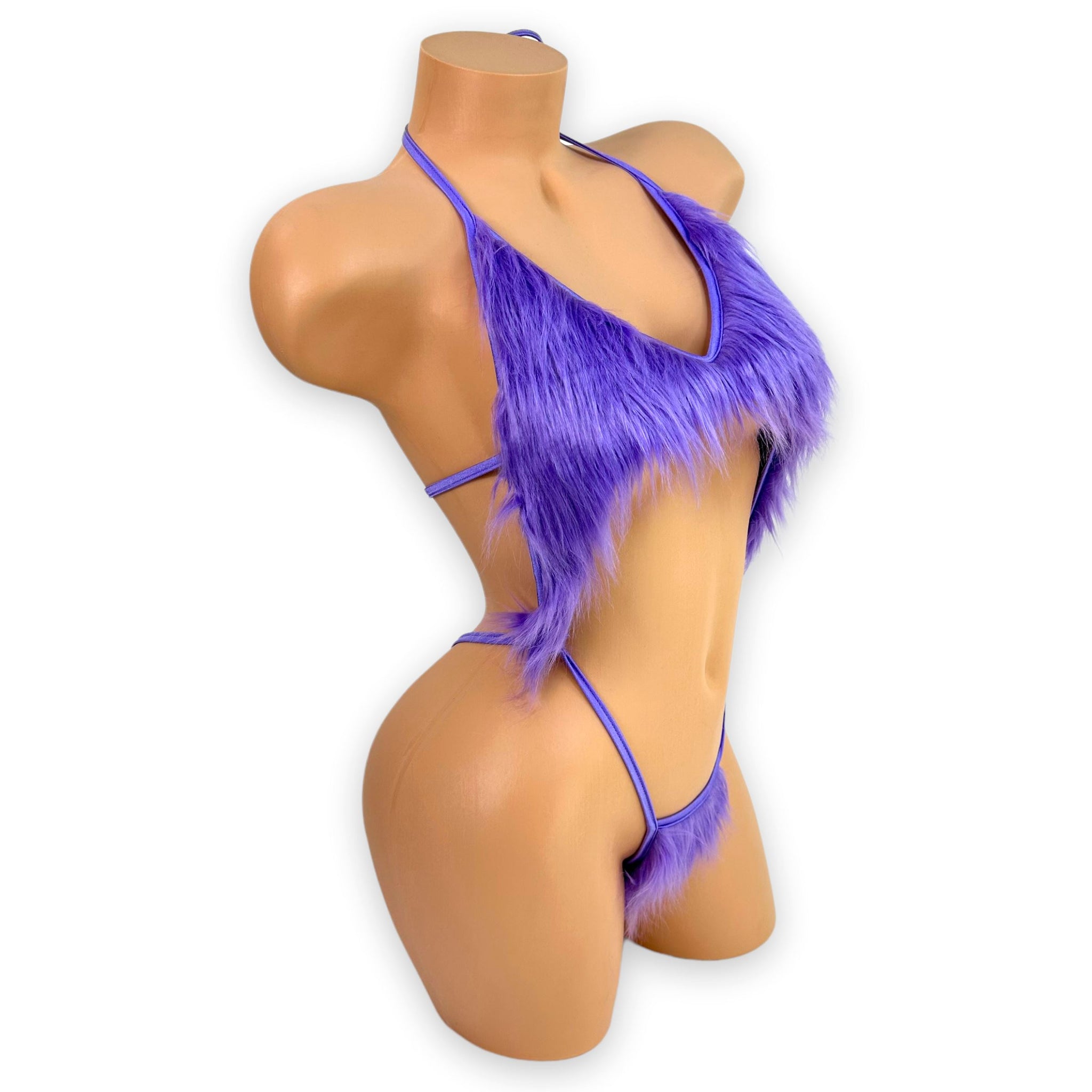 Lilac Fuzzy Wuzzy Paige Slingshot-Bodysuit
