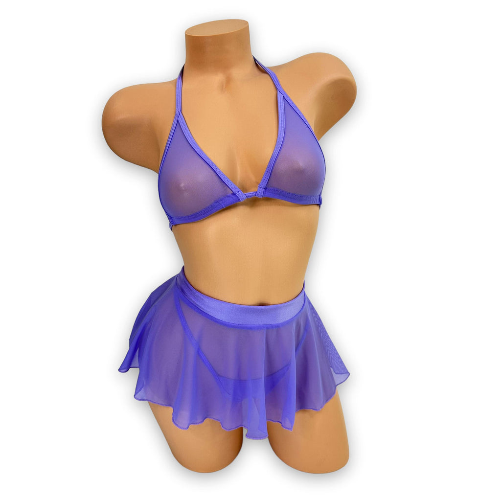 Lilac Mesh Bailey Skirt Set