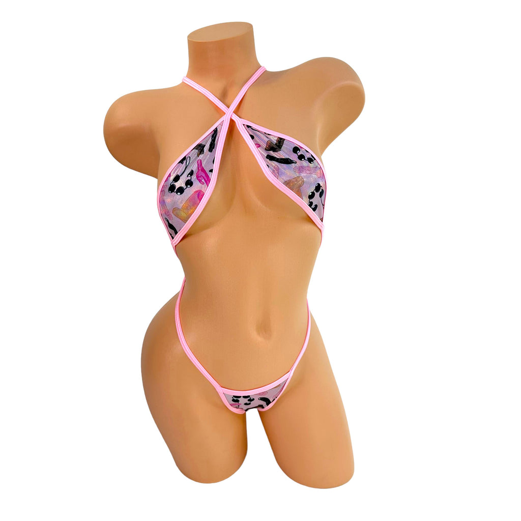 NSFW & Pink Slingshot-Bodysuit