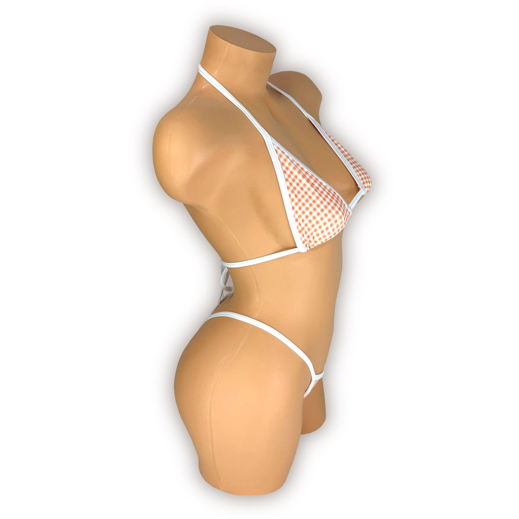 Peach Gingham Kate Skirt Set