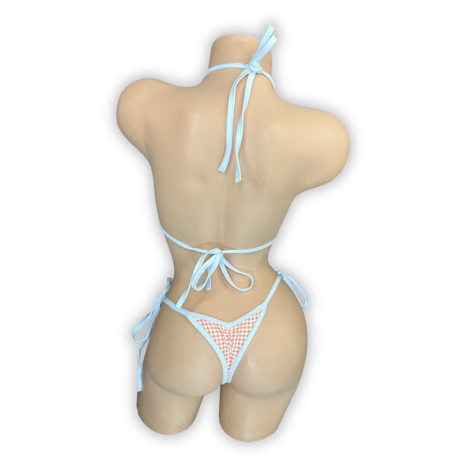 Peach Gingham Maggie 'Kini