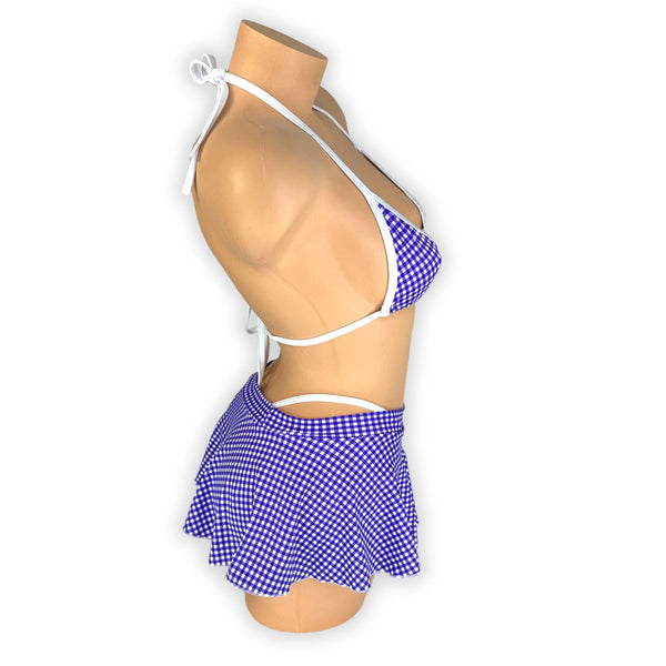 Purple Gingham Kate Skirt Set