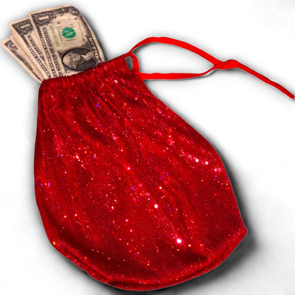 Red Glitz Medium Sized Money Bag