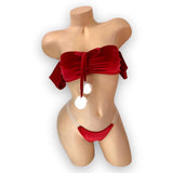 Red Velvet 3 Piece Amanda Skirt Set