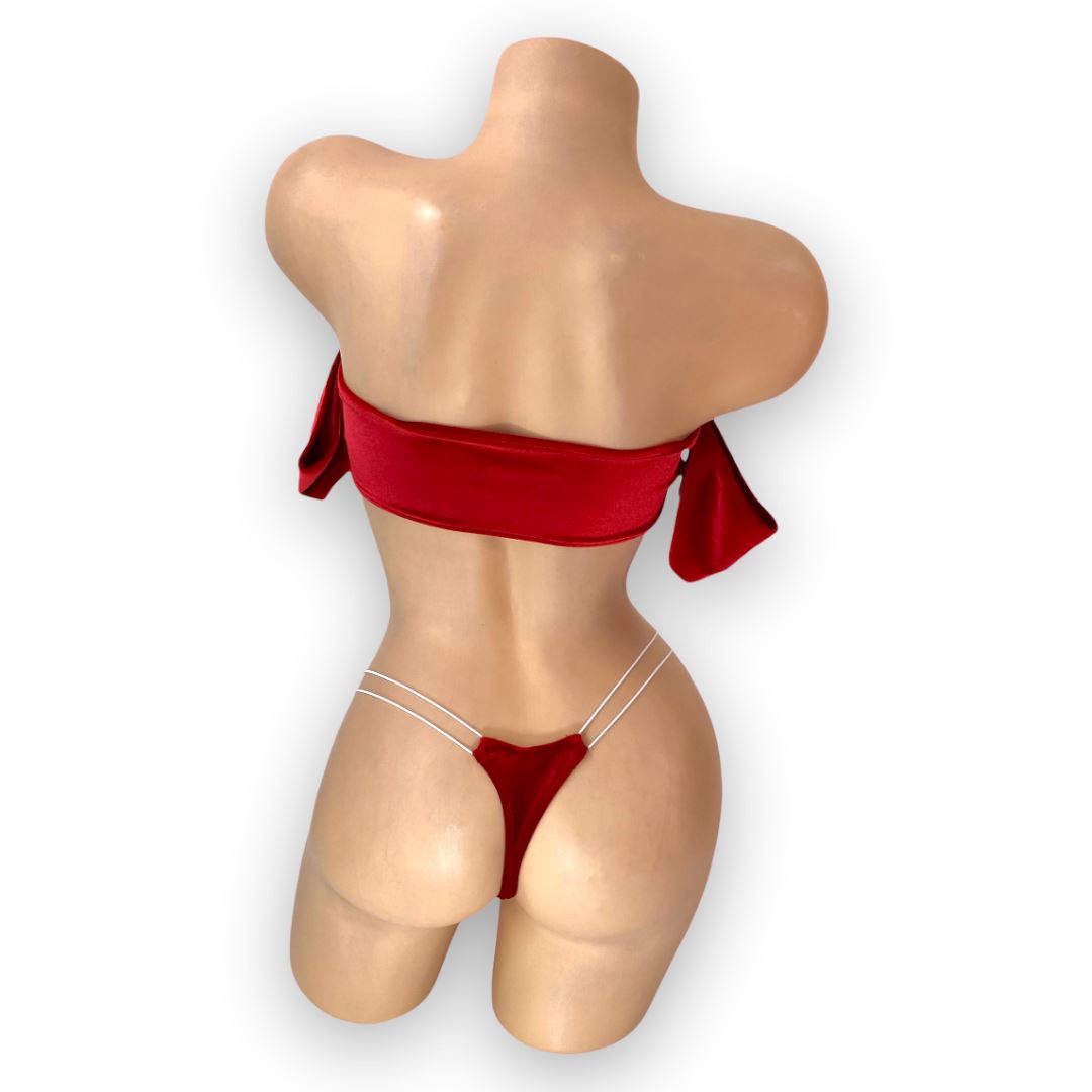 Red Velvet 3 Piece Amanda Skirt Set