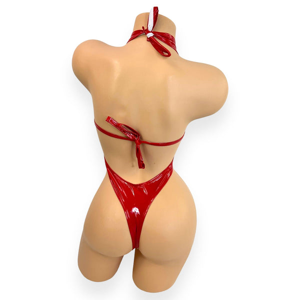 Red X Vinyl Courtney Bodysuit