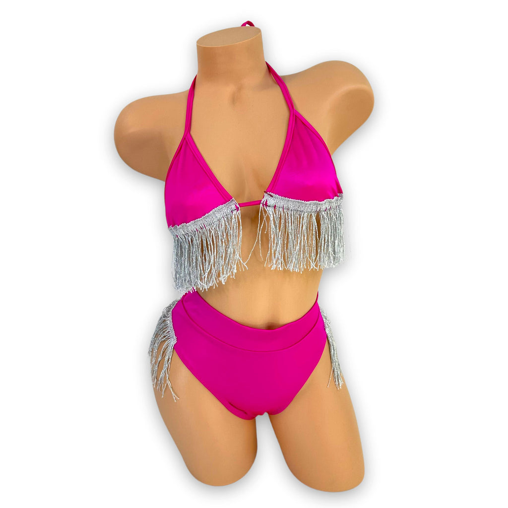 Silver & Fuchsia Fringed Julia Set