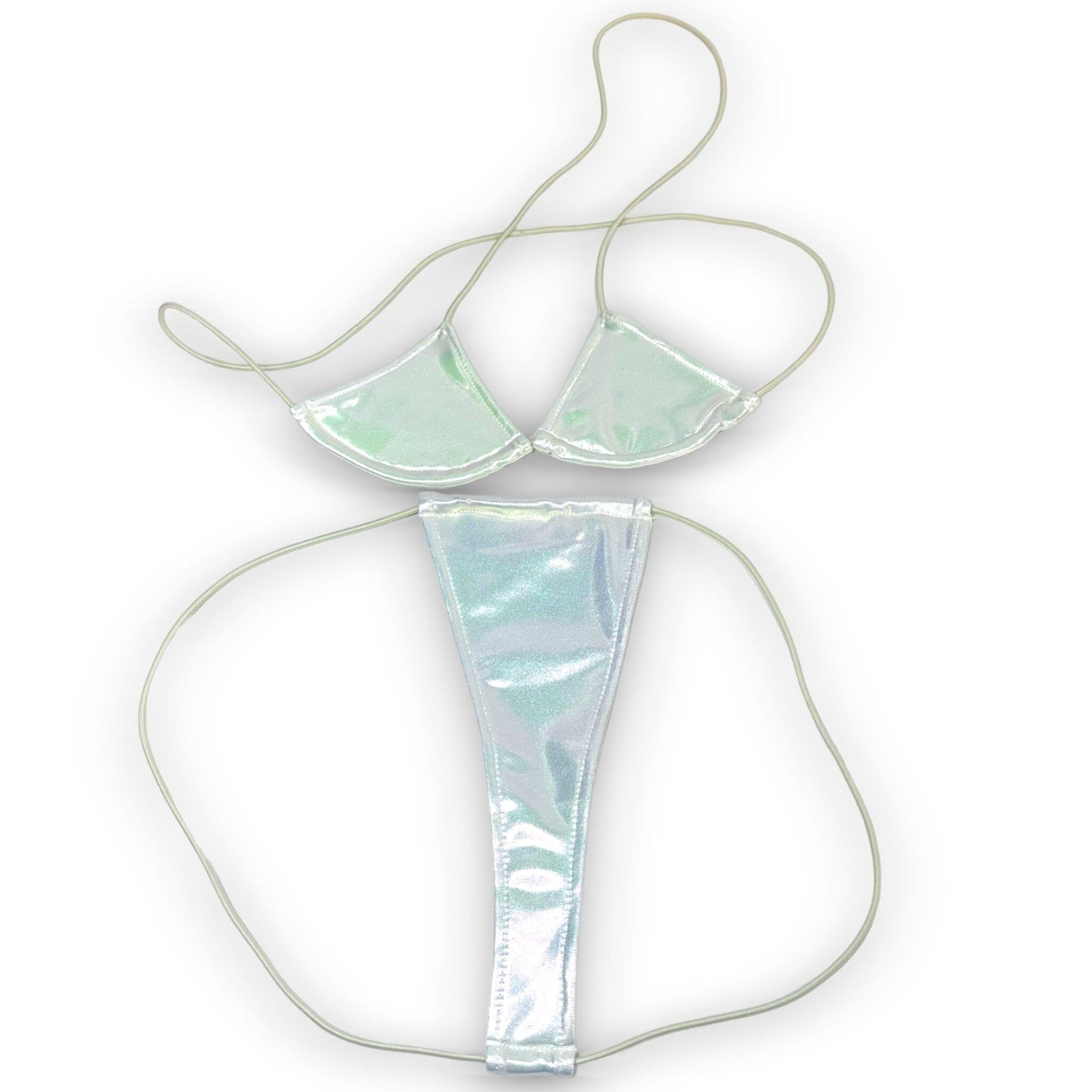 White Oil Slick Teeny Tiny Micro ‘Kini