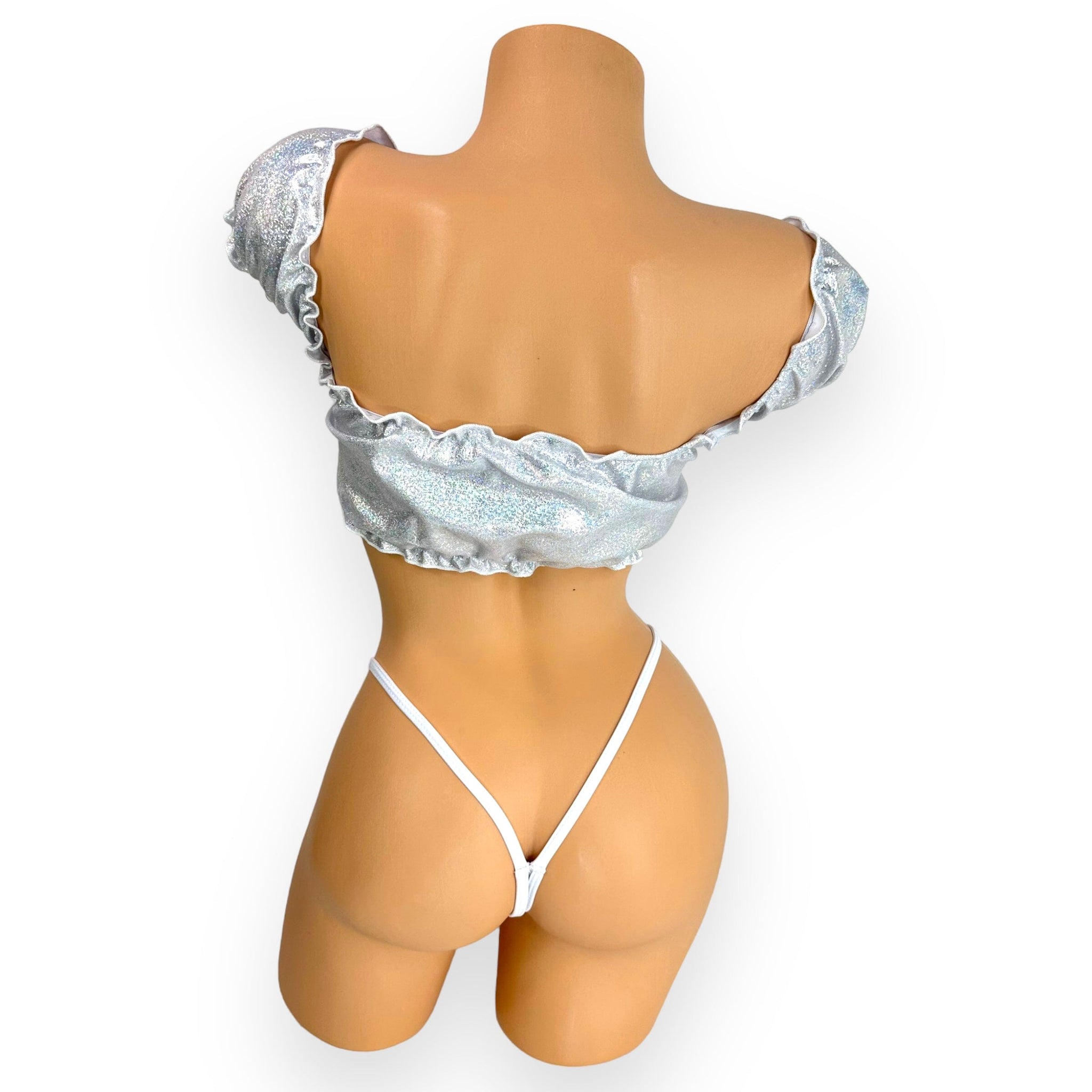 White Shimmer Shine Kate Skirt Set