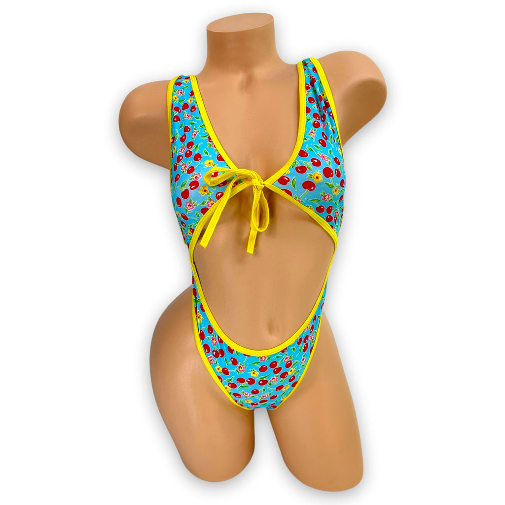 Yellow & Blue Cherry Carson Bodysuit