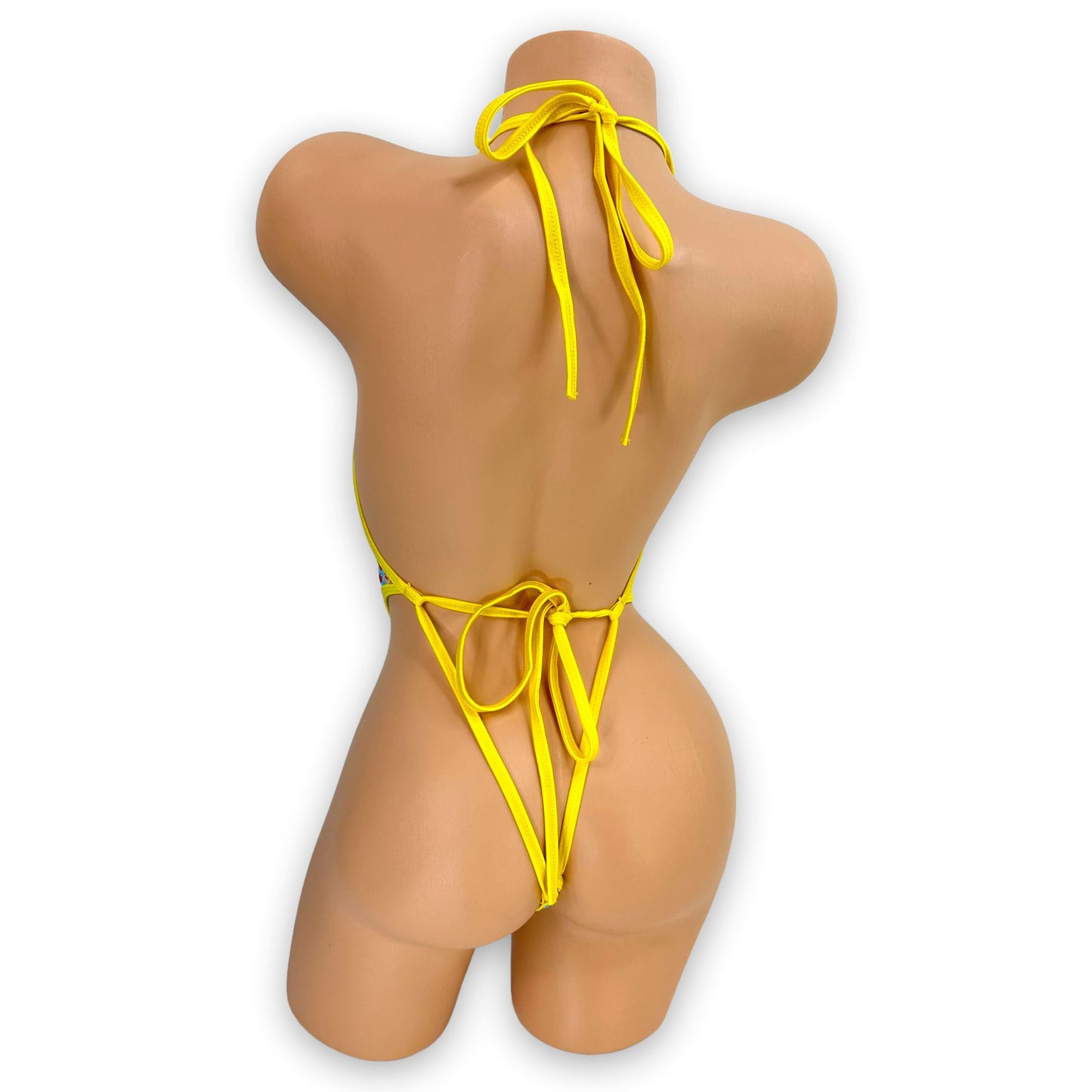 Yellow & Blue Cherry Printed Michelle Bodysuit