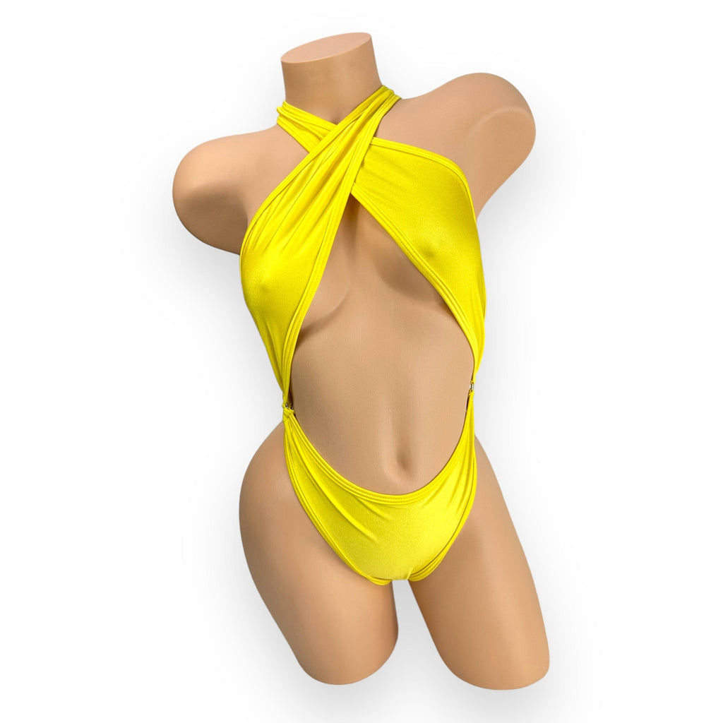Yellow Criss-Cross Ann Bodysuit