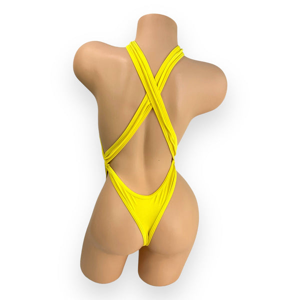 Yellow Criss-Cross Ann Bodysuit